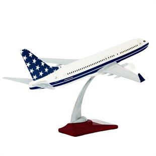 Zekupp Boeing 737-800 1/100 Ölçek Lacivert Yıldızlı Maket Uçak