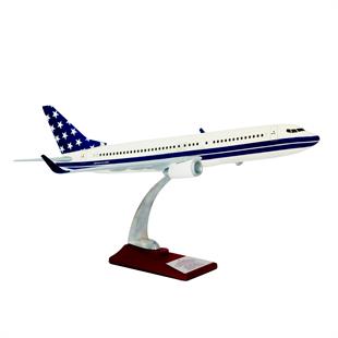 Zekupp Boeing 737-800 1/100 Ölçek Lacivert Yıldızlı Maket Uçak