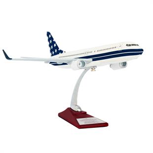 Zekupp Boeing 737-800 1/100 Ölçek Lacivert Yıldızlı Maket Uçak
