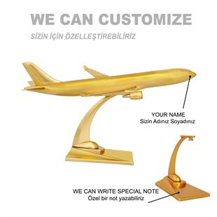 Zekupp Airbus A330-300 1/200 Ölçek Gold Tasarımlı Maket Uçak