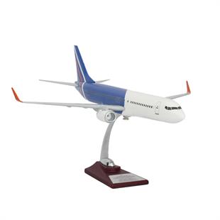 Zekupp Boeing 737-800 1/100 Ölçek Mavi Çizgi Tasarımlı Maket Uçak
