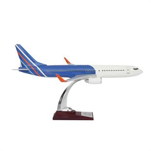 Zekupp Boeing 737-800 1/100 Ölçek Mavi Çizgi Tasarımlı Maket Uçak