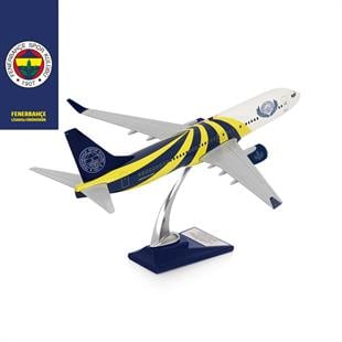 Zekupp Boeing 737-800 1/100 Ölçek Fenerbahçe Lisanslı Sarı Lacivert Tasarım Maket Uçak