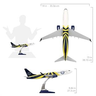 Zekupp Boeing 737-800 1/100 Ölçek Fenerbahçe Lisanslı Sarı Lacivert Tasarım Maket Uçak