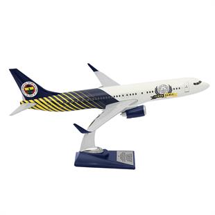 Zekupp Boeing 737-800 1/100 Ölçek Fenerbahçe Lisanslı Çizgili Tasarım Maket Uçak