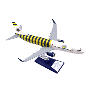 Zekupp Boeing 737-800 1/100 Ölçek Fenerbahçe Lisanslı Çubuklu Tasarım Maket Uçak