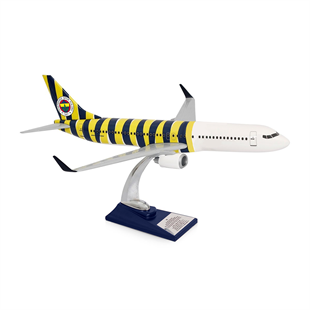 Zekupp Boeing 737-800 1/100 Ölçek Fenerbahçe Lisanslı Çubuklu Tasarım Maket Uçak