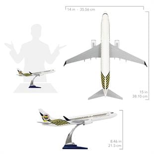Zekupp Boeing 737-800 1/100 Ölçek Fenerbahçe Lisanslı Beyaz Tasarım Maket Uçak