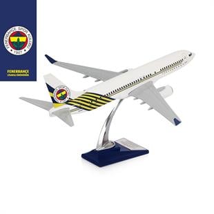 Zekupp Boeing 737-800 1/100 Ölçek Fenerbahçe Lisanslı Beyaz Tasarım Maket Uçak
