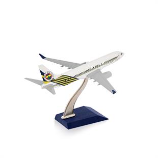 Zekupp Boeing 737-800 1/250 Ölçek Fenerbahçe Lisanslı Beyaz Tasarım Maket Uçak