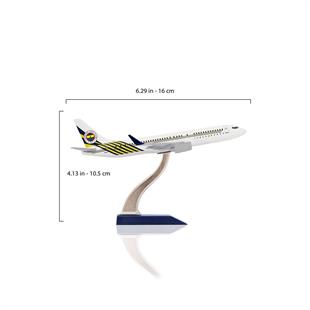 Zekupp Boeing 737-800 1/250 Ölçek Fenerbahçe Lisanslı Beyaz Tasarım Maket Uçak