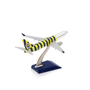 Zekupp Boeing 737-800 1/250 Ölçek Fenerbahçe Lisanslı Çubuklu Tasarım Maket Uçak