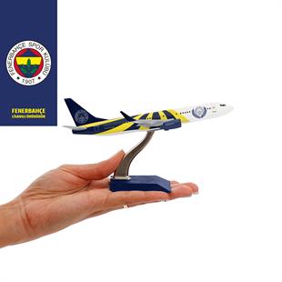 Zekupp Boeing 737-800 1/250 Ölçek Fenerbahçe Lisanslı Sarı Lacivert Tasarım Maket Uçak