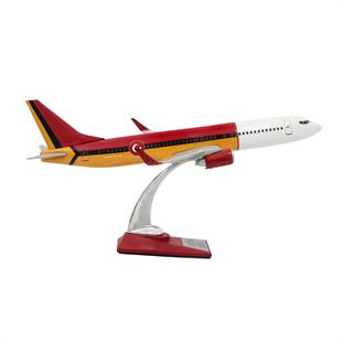 Zekupp Boeing 737-800 1/100 Ölçek Sarı Kırmızı Klasik Maket Uçak