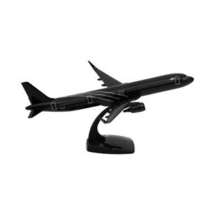 Zekupp Airbus A321 1/200 Ölçek  Siyah Çizgili Tasarım Plastik Maket Uçak