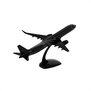 Zekupp Airbus A321 1/200 Ölçek  Siyah Çizgili Tasarım Plastik Maket Uçak