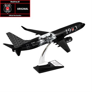 Zekupp Boeing 737-800 1/100 Ölçek Beşiktaş Lisanslı Kara Kartal Tasarım  Maket Uçak
