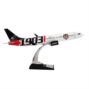 Zekupp Boeing 737-800 1/100 Ölçek Beşiktaş Lisanslı 1903 Logolu Maket Uçak