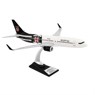 Zekupp Boeing 737-800 1/100 Ölçek Beşiktaş Lisanslı  Logolu Maket Uçak