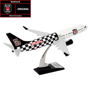 Zekupp Boeing 737-800 1/100 Ölçek Beşiktaş Lisanslı Damalı Tasarım Maket Uçak