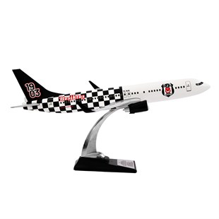 Zekupp Boeing 737-800 1/100 Ölçek Beşiktaş Lisanslı Damalı Tasarım Maket Uçak