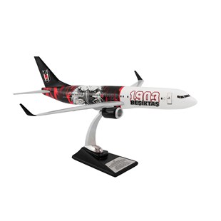 Zekupp Boeing 737-800 1/100 Ölçek Beşiktaş Lisanslı 1903 Beşiktaş Logolu Tasarım Maket Uçak