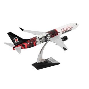 UCK0230Zekupp Boeing 737-800 1/100 Ölçek Beşiktaş Lisanslı 1903 Beşiktaş Logolu Tasarım Maket Uçak