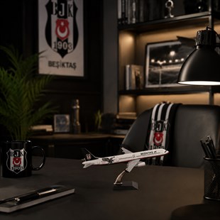 Zekupp Airbus 321 1/200 Ölçek Beşiktaş Lisanslı Klasik Tasarım Nostalji Maket Uçak