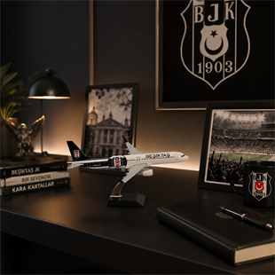 Zekupp Airbus 321 1/200 Ölçek Beşiktaş Lisanslı  Logolu Maket Uçak