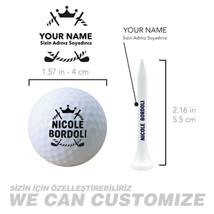 Zekupp Profesyonel 3 Top 6 Tee Ahşap Golf Seti