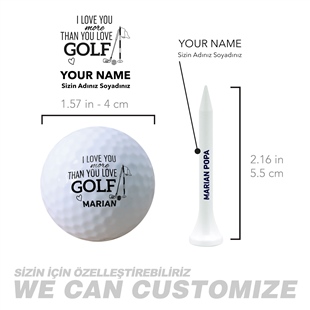 Zekupp Profesyonel 3 Top 6 Tee Ahşap Golf Seti