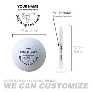 Zekupp Profesyonel 3 Top 6 Tee Ahşap Golf Seti