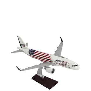 Zekupp Airbus A320-200 1/100 - ABD ÖZEL TASARIM Model Uçak