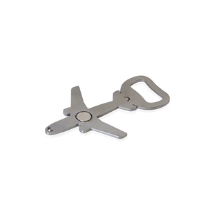 Zekupp Airbus A320 Uçak Modeli Şişe Açacağı, Paslanmaz Çelik Magnetli Uçak Figürlü Gazoz Açacağı, Gümüş Gri Renkte Mutfak Ekipmanı