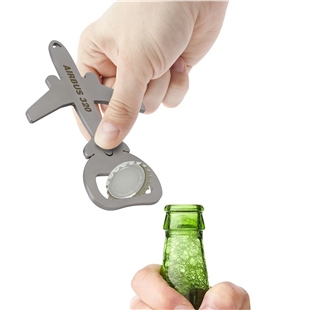 Zekupp Airbus A320 Uçak Modeli Şişe Açacağı, Paslanmaz Çelik Magnetli Uçak Figürlü Gazoz Açacağı, Gümüş Gri Renkte Mutfak Ekipmanı