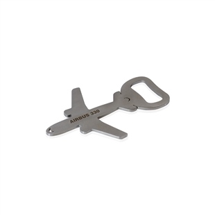 Zekupp Airbus A330 Uçak Modeli Şişe Açacağı, Paslanmaz Çelik Magnetli Uçak Figürlü Gazoz Açacağı, Gümüş Gri Renkte Mutfak Ekipmanı