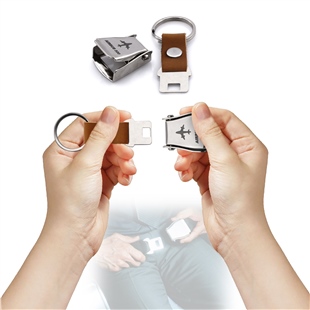 Zekupp Airbus A330 Uçak Tasarımlı Şişe Açacağı Özellikli Taba Renk  Emniyet Kemeri Anahtarlık 