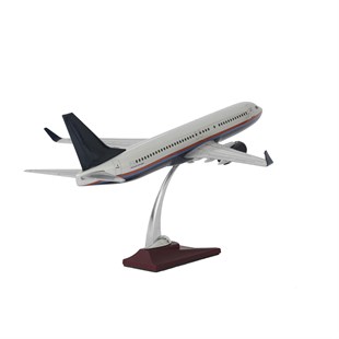 Zekupp Boeing 737-800 1/100 Ölçekli Gümüş Şeritli Model Uçak