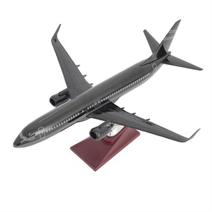Zekupp Boeing 737-800 1/100 Ölçek Çizgi  Detaylı Siyah Tasarımlı Model Uçak