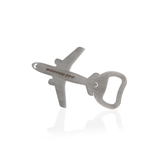 Zekupp Boeing 777 Uçak Modeli Gümüş Gri Şişe Açacağı, Magnetli Uçak Figürlü Gazoz Açacağı, El Yapımı Hediye Mutfak Ekipmanı İsim Yazılı