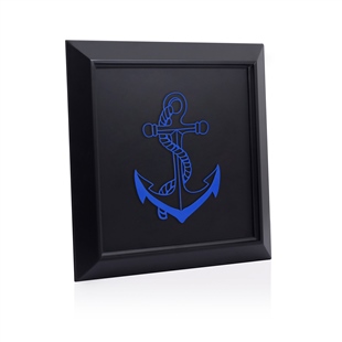 Zekupp Gemi Çapası Temalı Ahşap Tablo, Duvar Dekorasyonu El Yapımı Tablo Hediyesi, Mavi Renkte Ahşap Çerçeve Ev Hediyesi, 3 Boyutlu Tablo