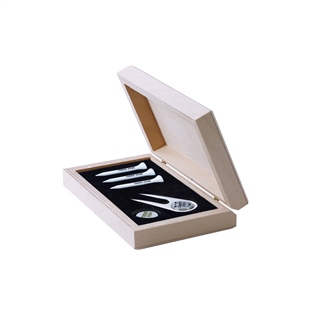 Zekupp Profesyonel Marker ve 3 Tee Ahşap Kutu Golf Seti