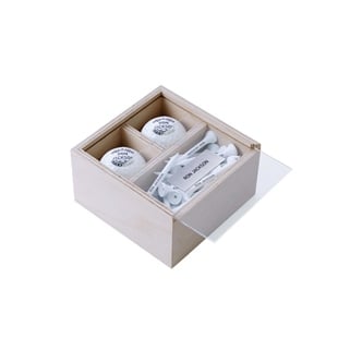 Zekupp Profesyonel 2 Top ve 50 Tee Sürgülü Ahşap Kutu Kişiye Özel Golf Seti