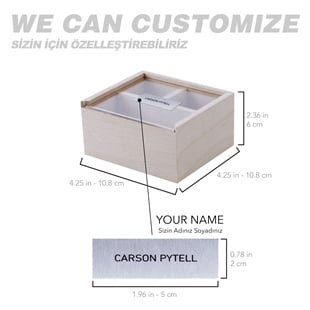 Zekupp Profesyonel 2 Top ve 50 Tee Sürgülü Ahşap Kutu Kişiye Özel Golf Seti