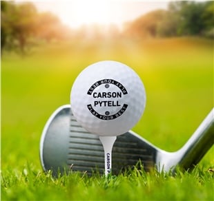 Zekupp Profesyonel 2 Top ve 50 Tee Sürgülü Ahşap Kutu Kişiye Özel Golf Seti