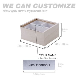 Zekupp Profesyonel 2 Top ve 50 Tee Sürgülü Ahşap Kutu Kişiye Özel Golf Seti