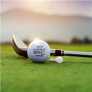 Zekupp Profesyonel 2 Top ve 50 Tee Sürgülü Ahşap Kutu Kişiye Özel Golf Seti