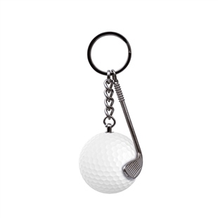 Zekupp Golf Topu Anahtarlık, El Yapımı İsimli Anahtarlık, Hediyelik Anahtarlık, 2 Renk Seçeneği: Beyaz Kırmızı, El Yapımı Metal Anahtarlık