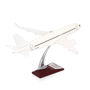 ZekUpp - Maket Uçak - Airbus 320-200 1/100 - Beyaz ÖZEL TASARIM Model Uçak
