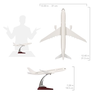Zekupp - Maket Uçak - Airbus A330-300 1/200 - BEYAZ ÖZEL TASARIM Model Uçak